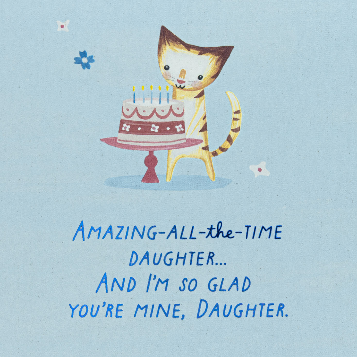 Cute 3D Cats Daughter Birthday Card Sentiment image number 3