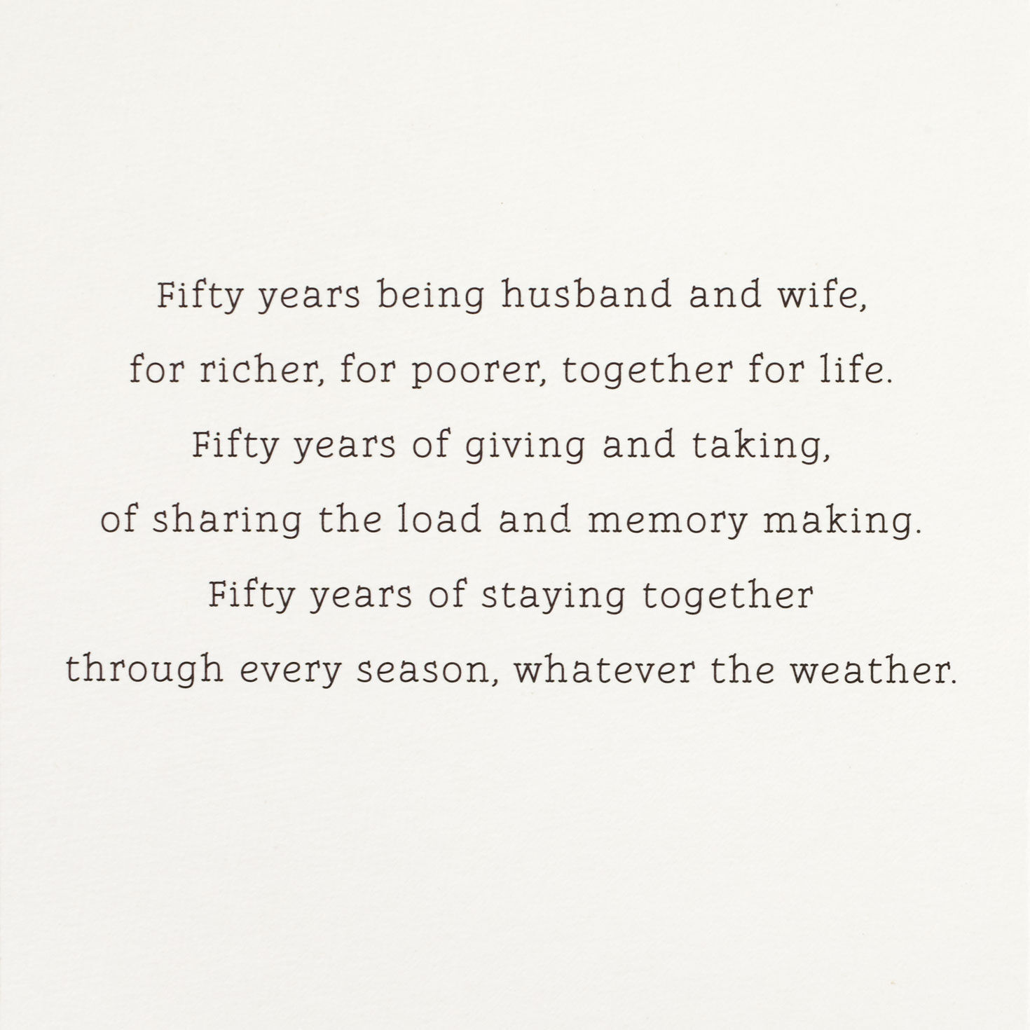 Art-Deco Golden Anniversary 50th Anniversary Card Sentiment image number 2