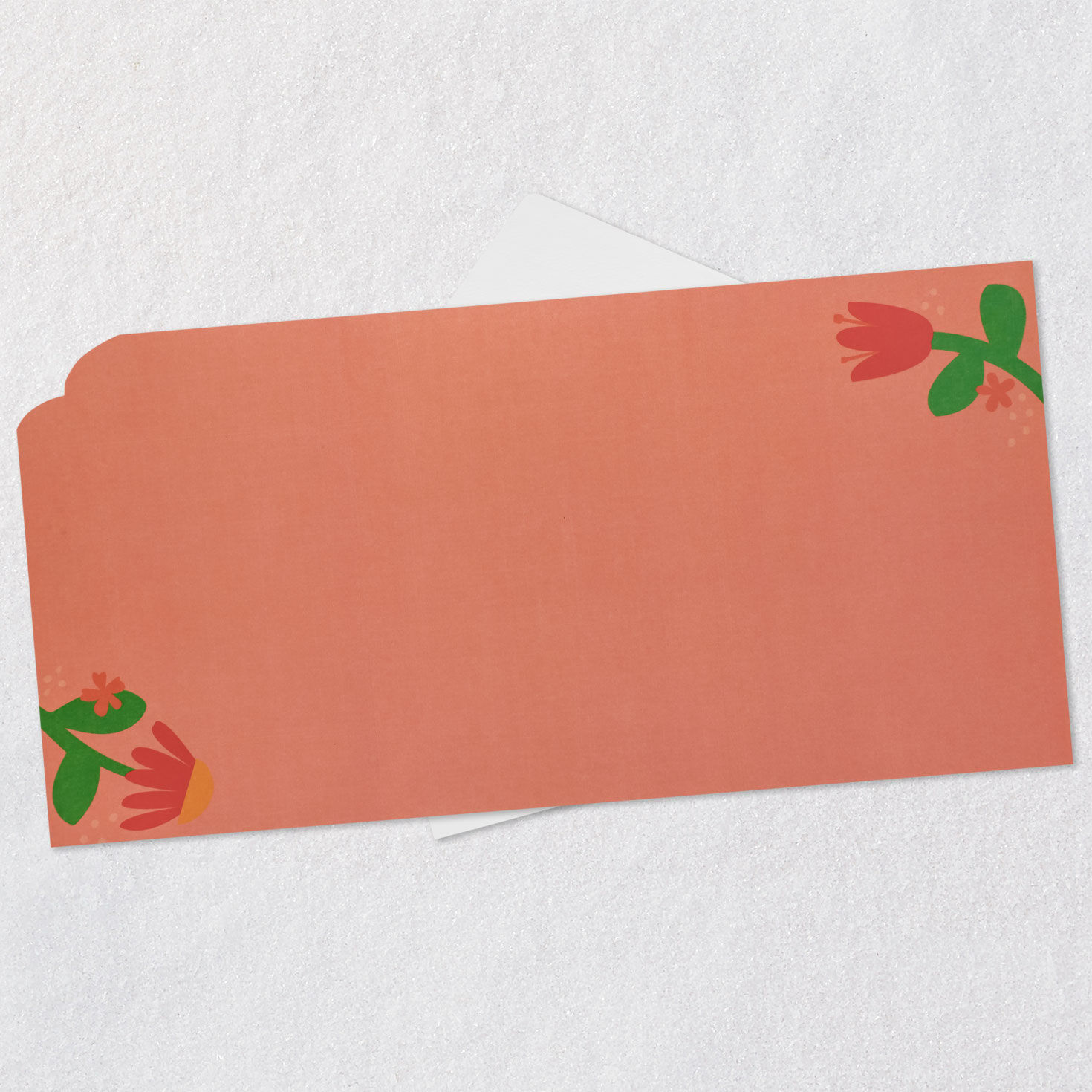 Flowers on Peach Birthday Card for Wife Open card with envelope image number 4