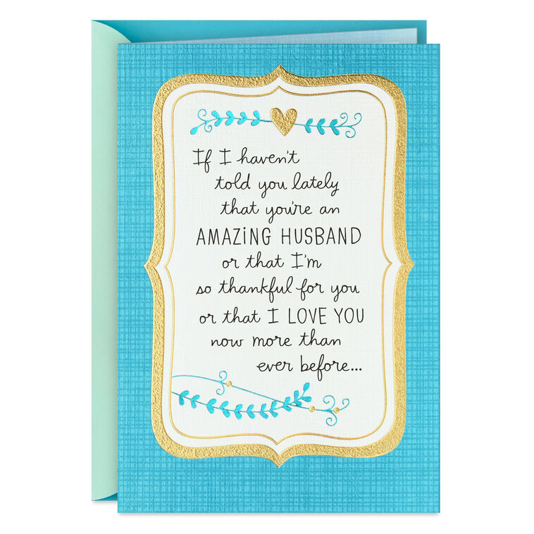 You're an Amazing Husband Anniversary Card