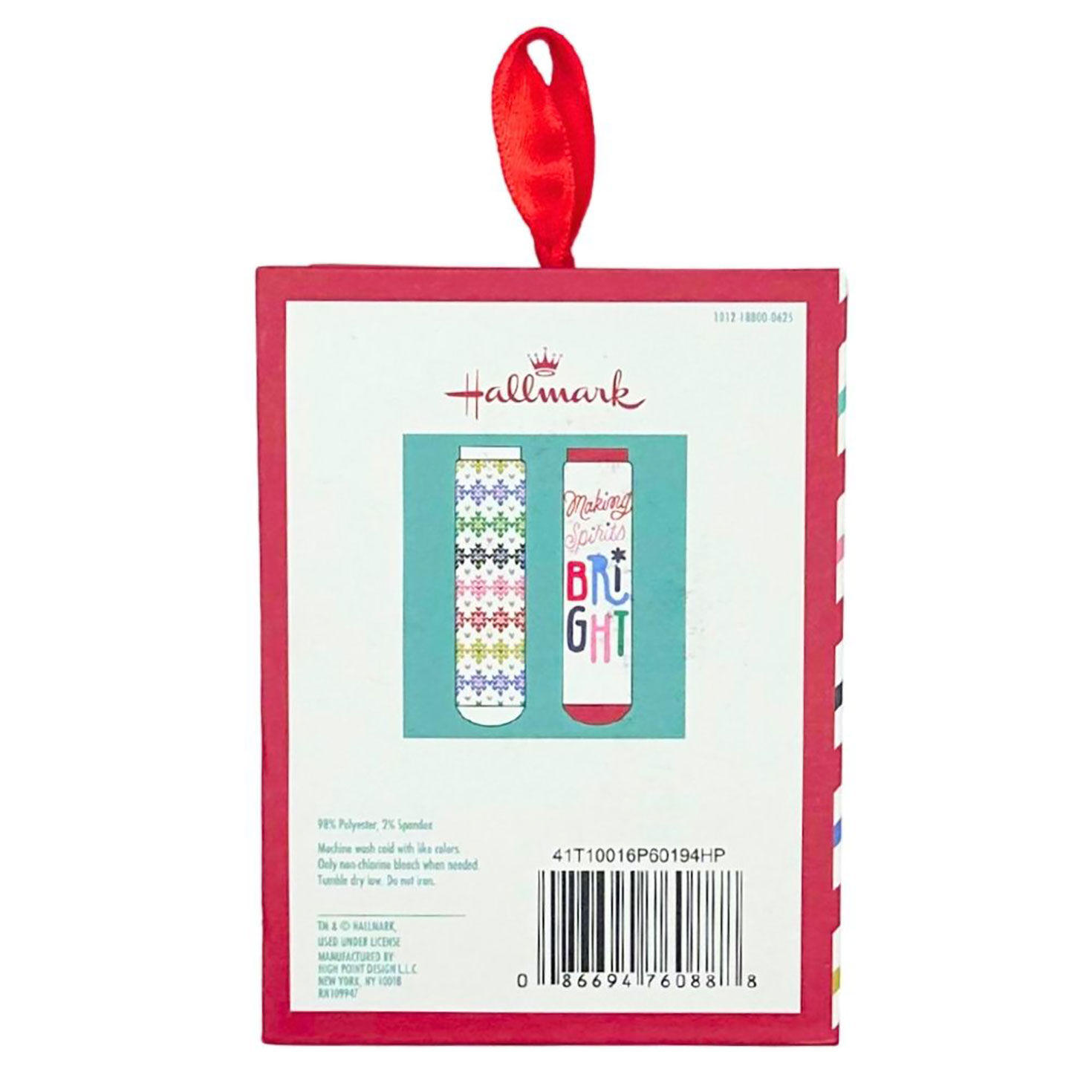 High Point Socks in Christmas Card Box package back image number 4