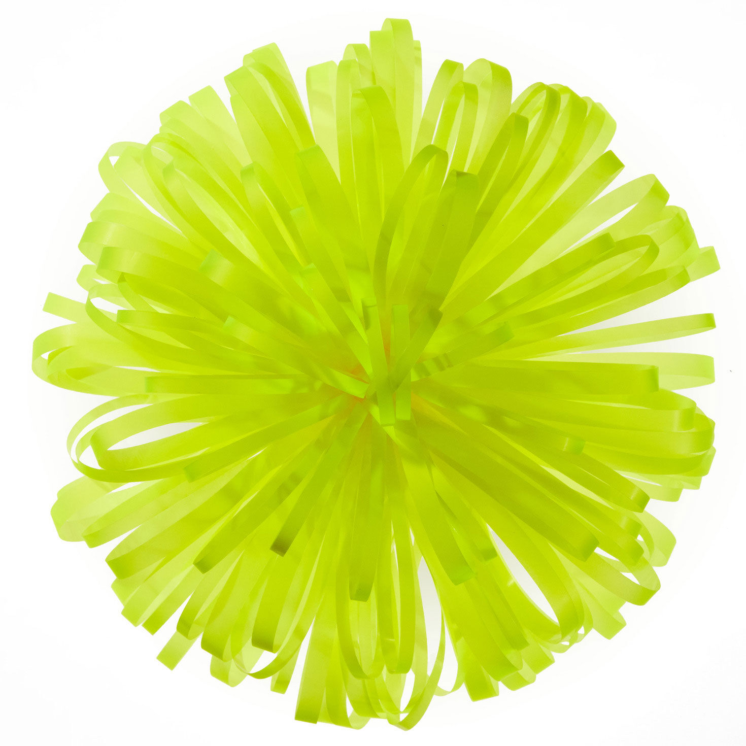 7" Yellow Looped Pom-Pom Gift Bow