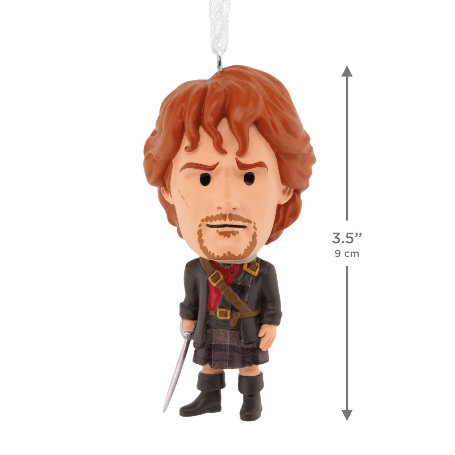 Outlander Jamie Fraser Christmas Ornament measurement image number 3