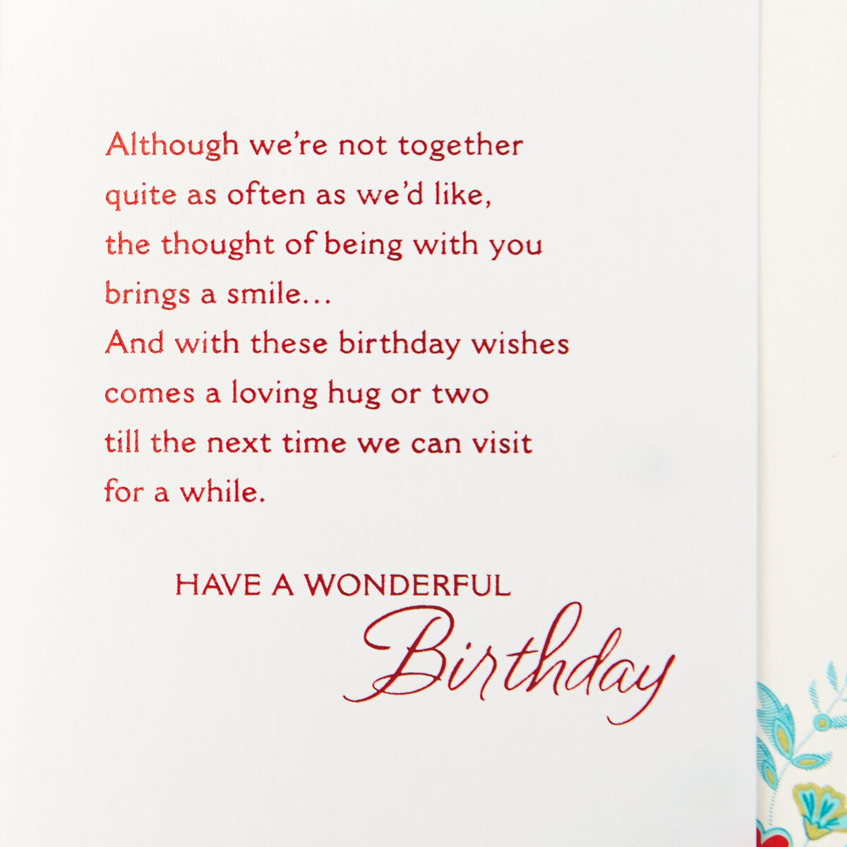 Hugs Across the Miles Birthday Card for Sister Greeting