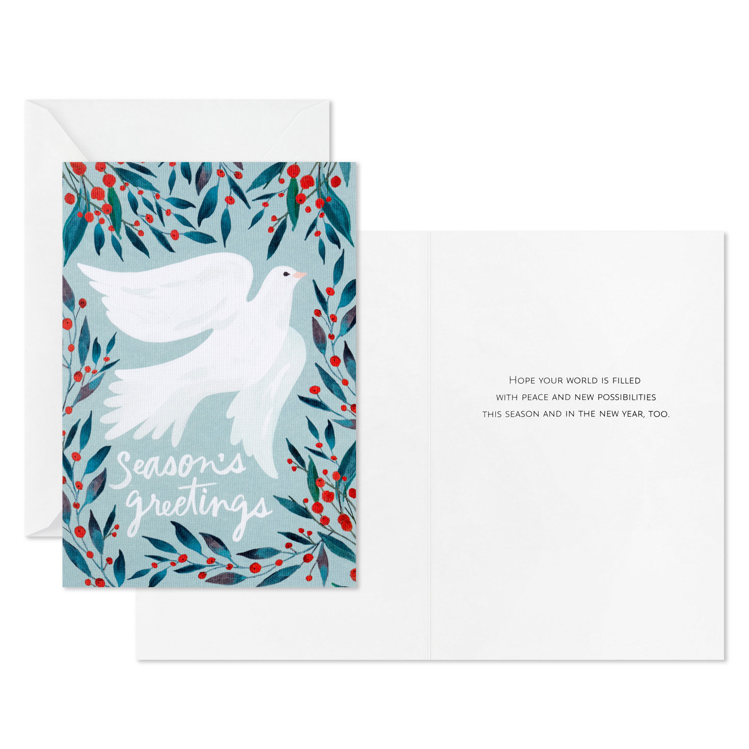 Watercolor Dove Packaged Christmas Cards, Pack of 5, , large image number 3