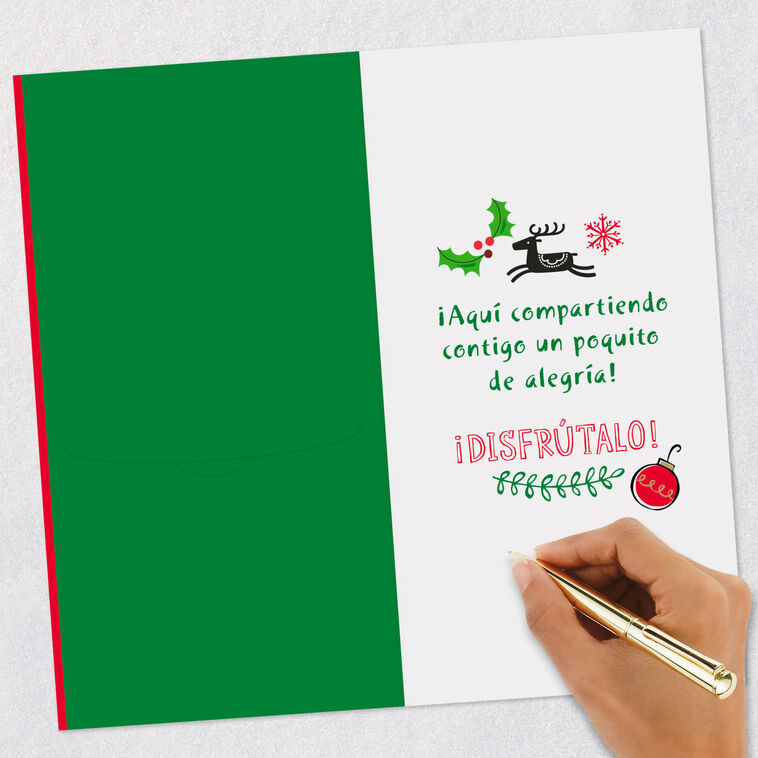 Disney Mickey Mouse Spanish Gift Card Holder Christmas Card Signing card image number 6