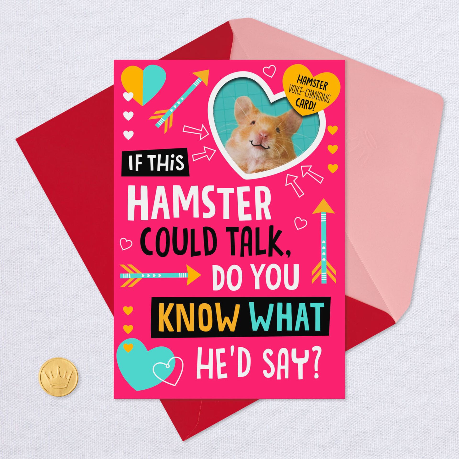 Hamster Recordable Valentine S Day Card Greeting Cards Hallmark A greeting card is an illustrated piece of card stock or high quality paper featuring an expression of friendship or other sentiment. hamster recordable valentine s day card