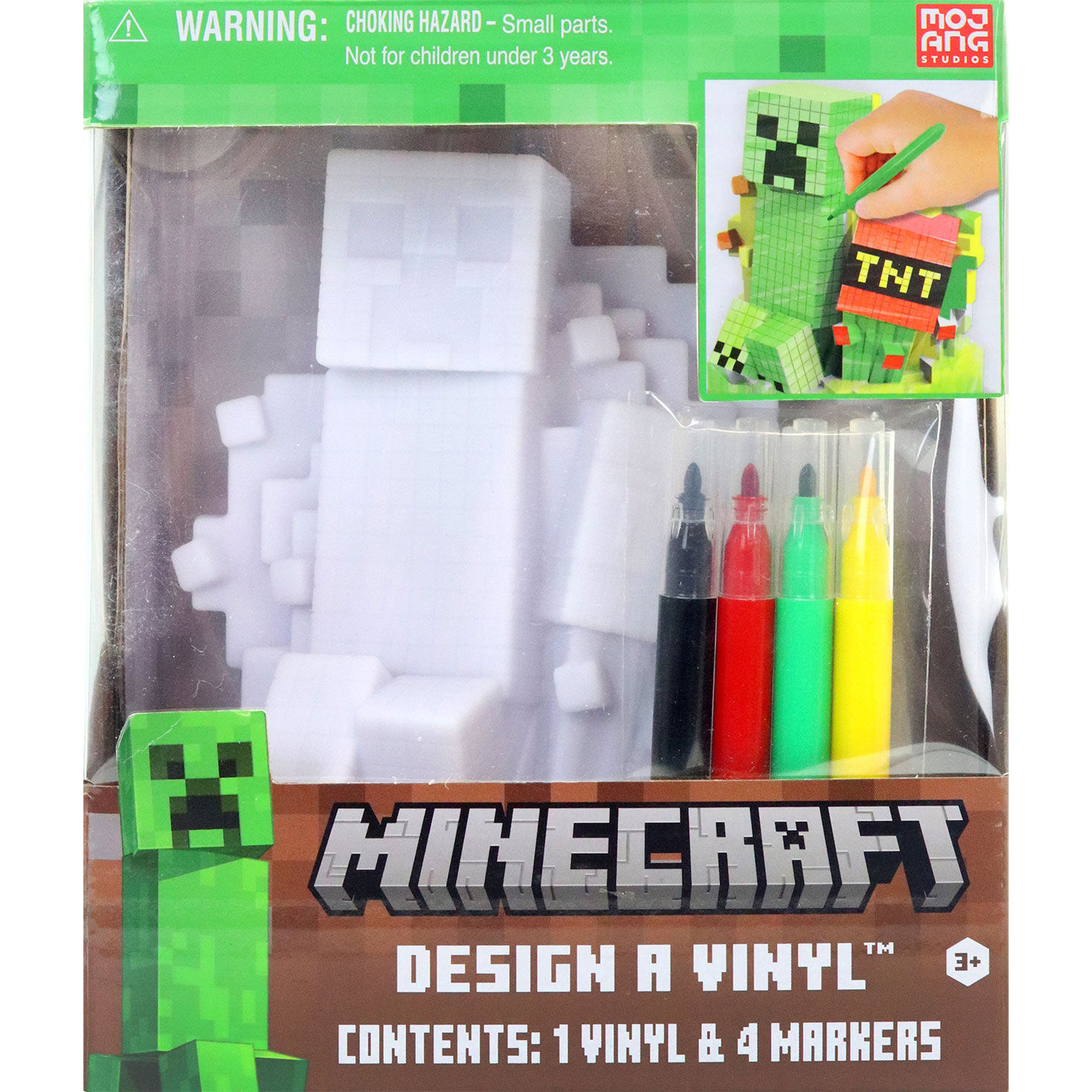 Minecraft Creeper Vinyl Figurine With Markers Set package front image number 1