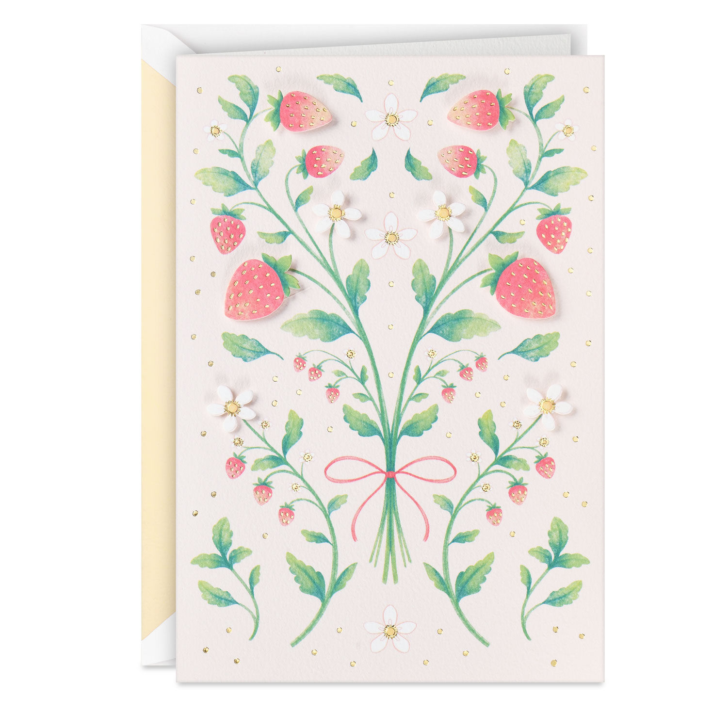 Strawberry Bouquet Blank Card