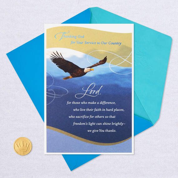 Thanking God for Your Service Religious Veterans Day Card, , large image number 5