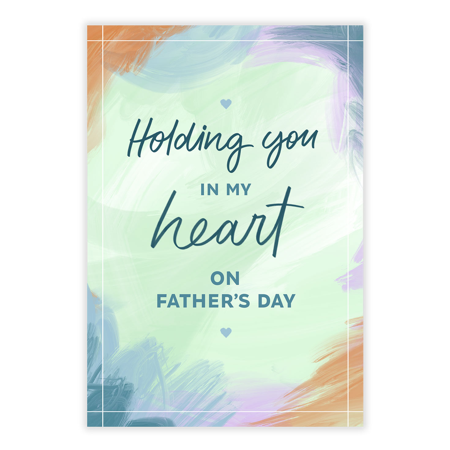 Watercolor Personalized Father's Day Card front image number 2