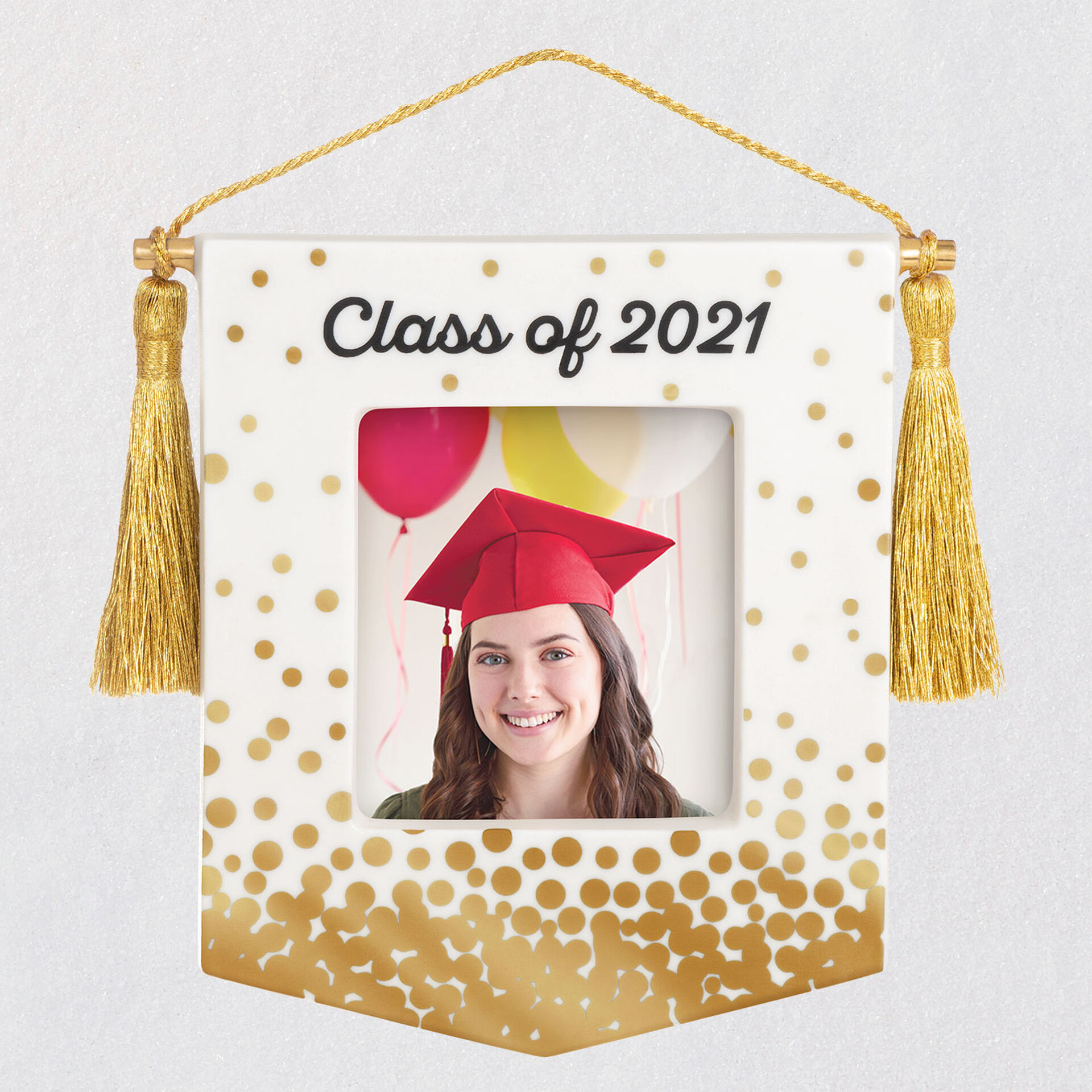 Graduation Christmas Ornament 2021 Congrats Grad Class Of 2021 Porcelain Photo Frame Ornament Keepsake Ornaments Hallmark