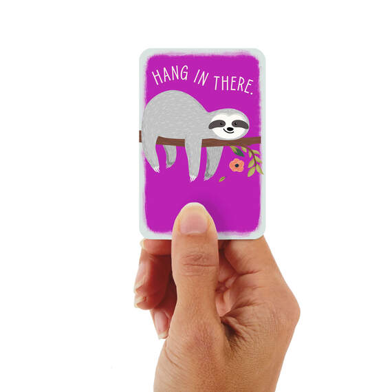 3.25" Mini Hang in There Sloth Blank Card