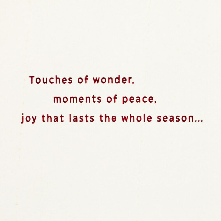 Red, Green and Gold Floral Wreath Christmas Card Sentiment image number 2