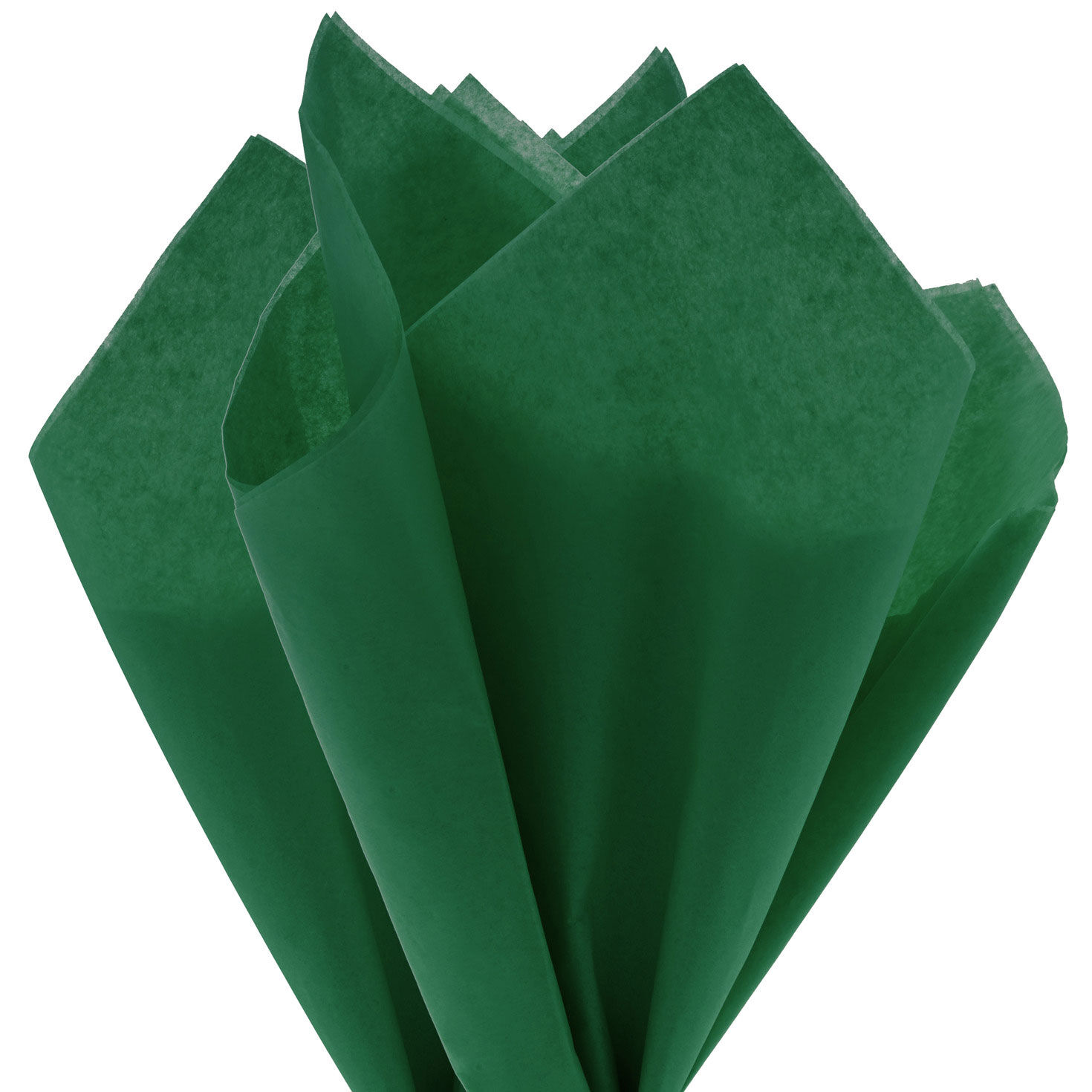Solid Green Holiday Tissue Paper fanned image number 2