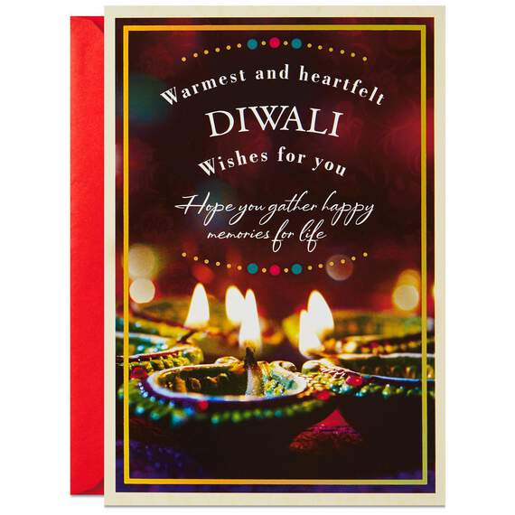 Warm and Heartfelt Wishes Diwali Card, , large image number 1