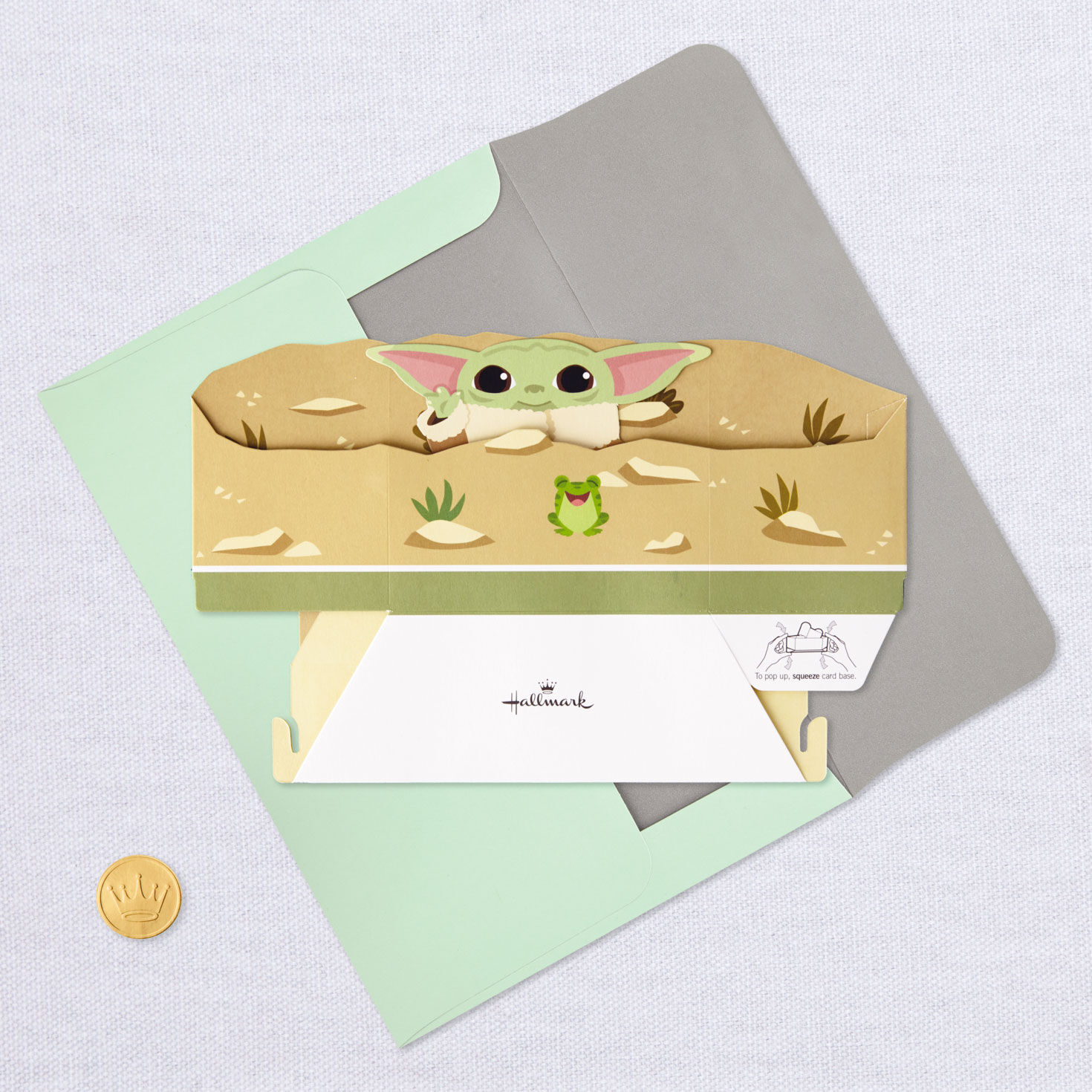 Star Wars Mandalorian The Child 3D Pop-Up Hello Card Card with envelope and Seal image number 5