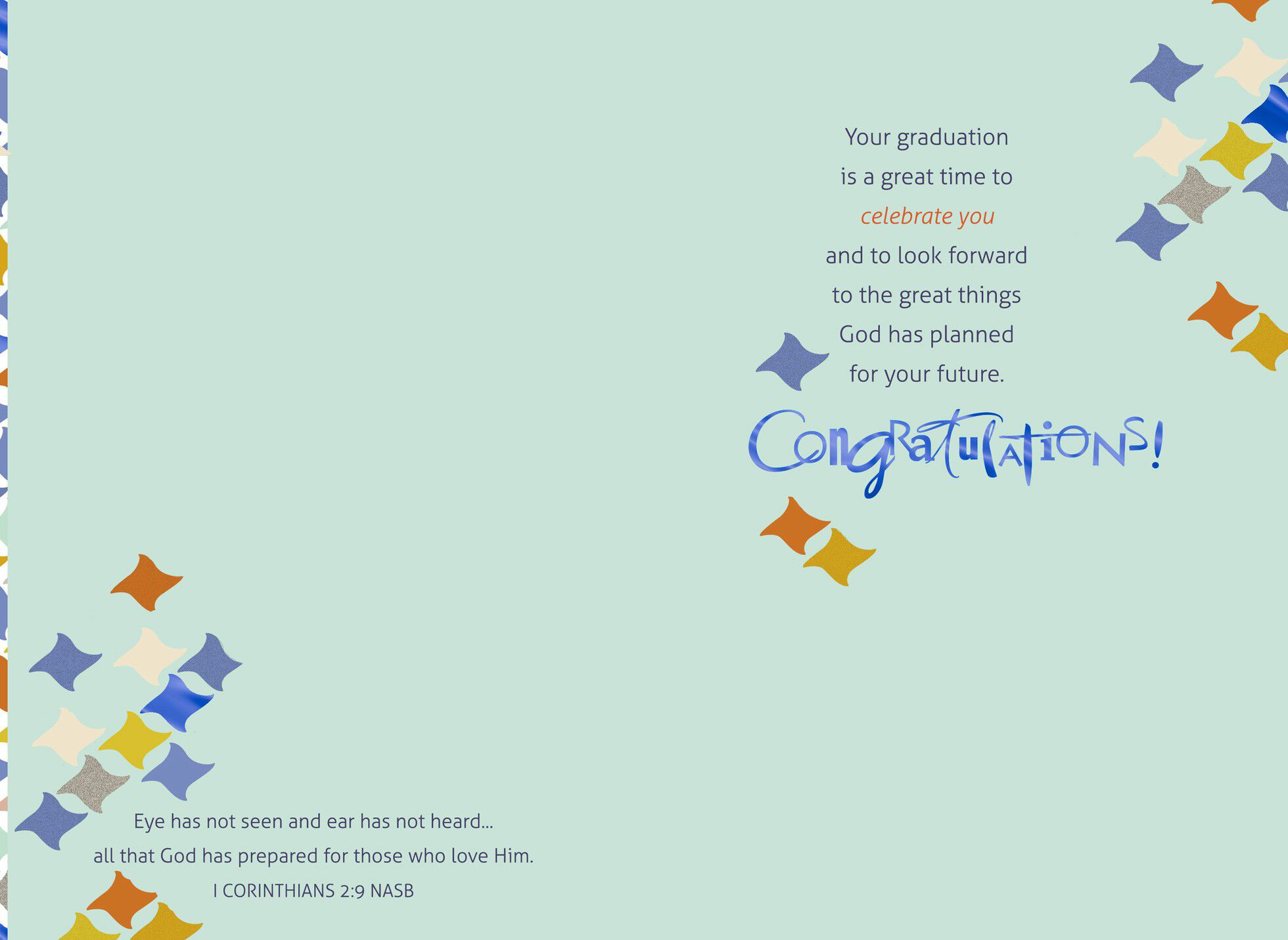 Geometric Religious Graduation Card