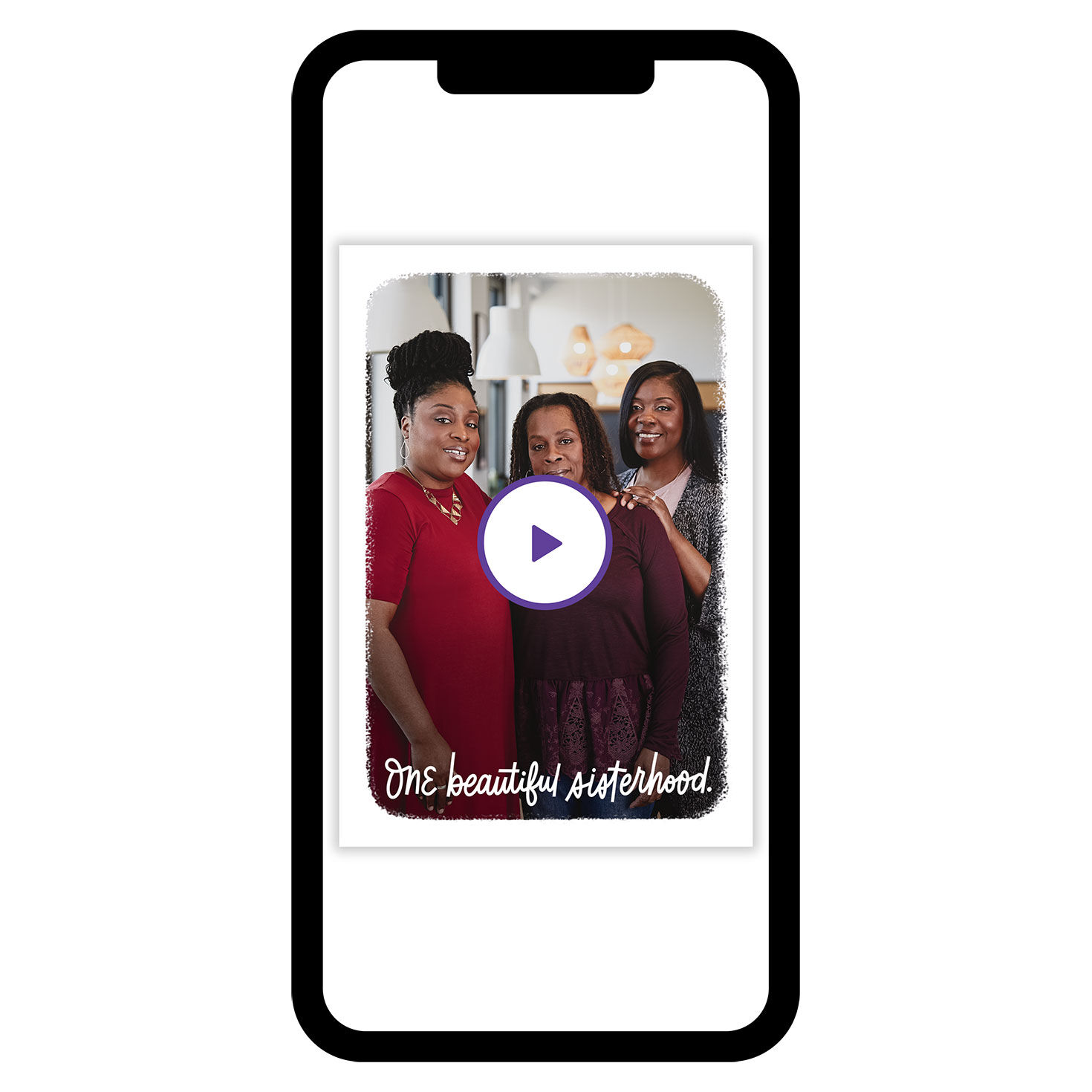 Beautiful Sisterhood White Frame eCard