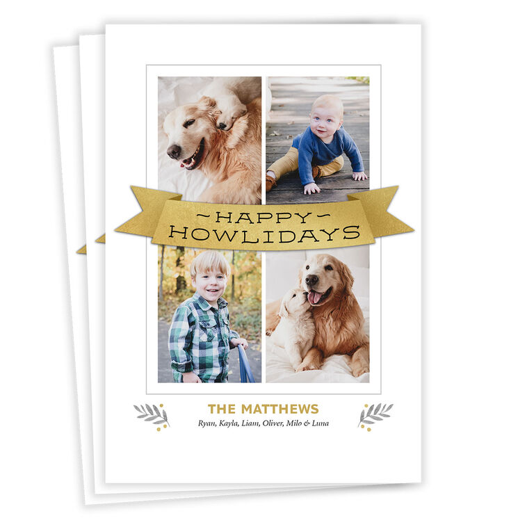 Happy Howlidays Flat Holiday Photo Card