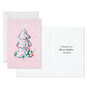 Geometric Tree on Pink Boxed Christmas Cards Card Front with Sentiment image number 3