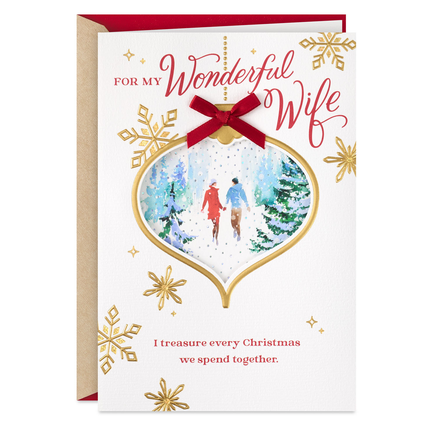 Reminder of Our Shared Blessings Religious Christmas Card for Wife