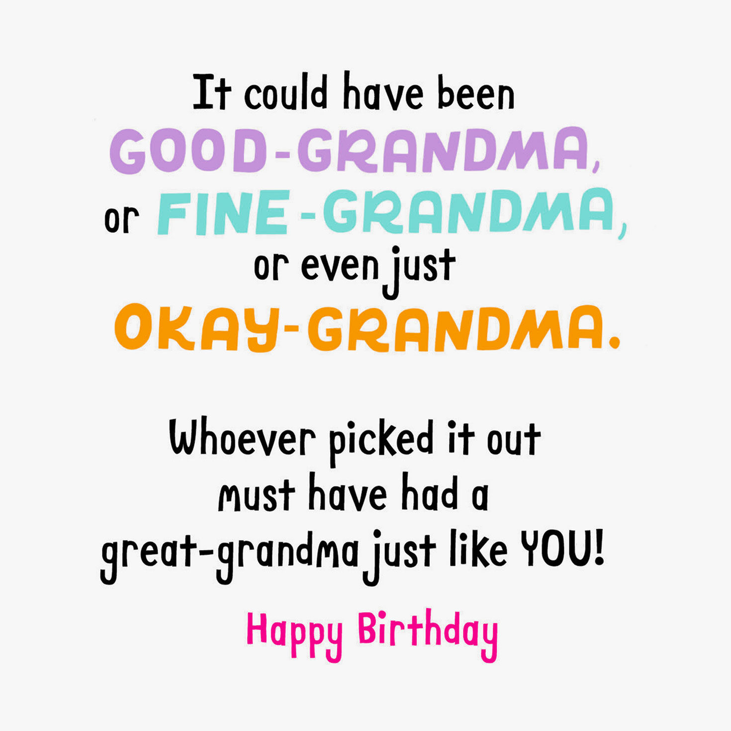 Your Name Says It All Birthday Card for Great-Grandma, , large image number 2