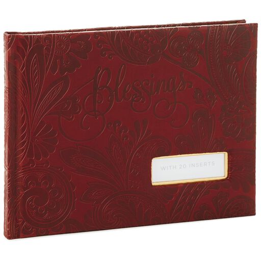 Leather Paisley Blessings Guest Book, 