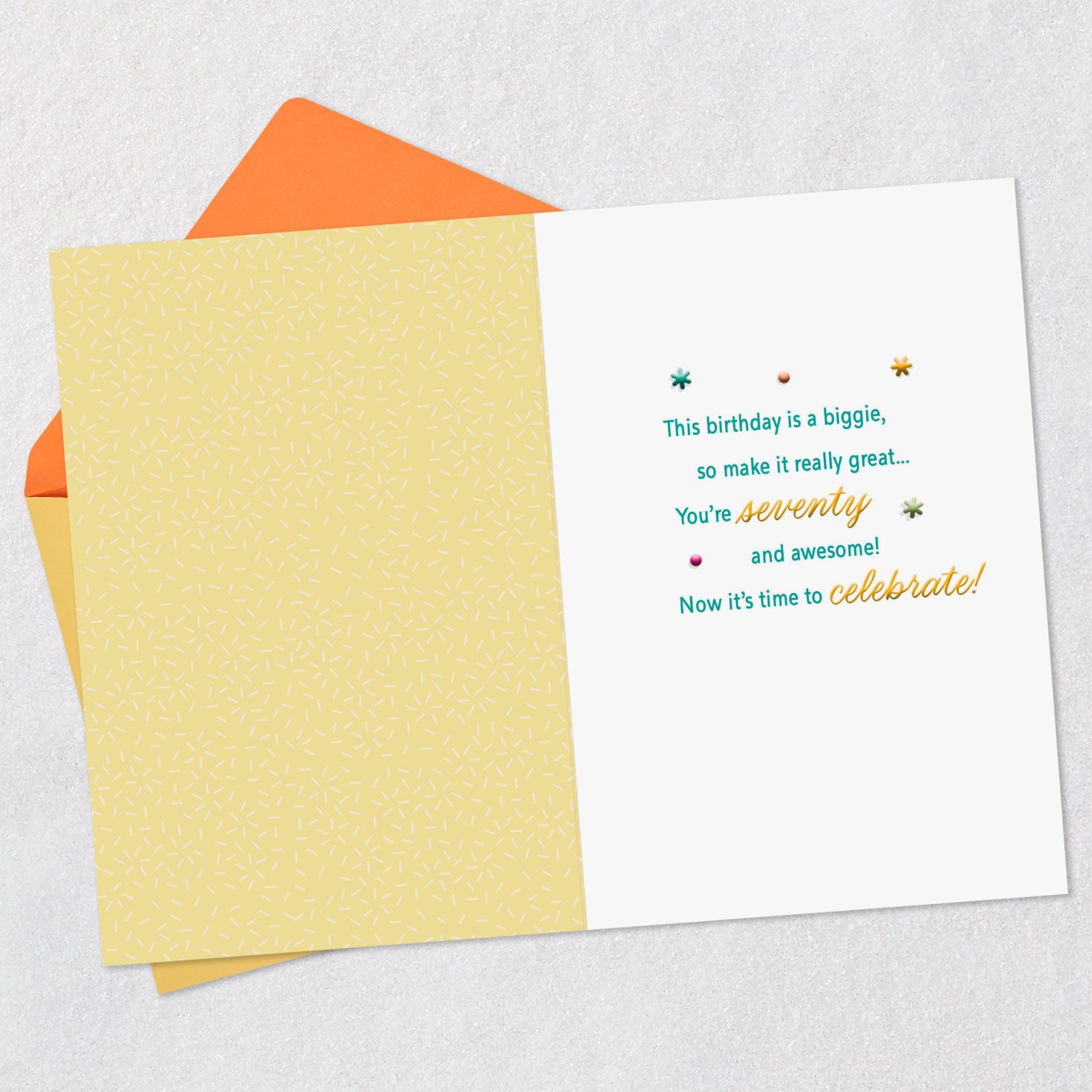 Time to Celebrate 70th Birthday Card for only USD 3.99 | Hallmark