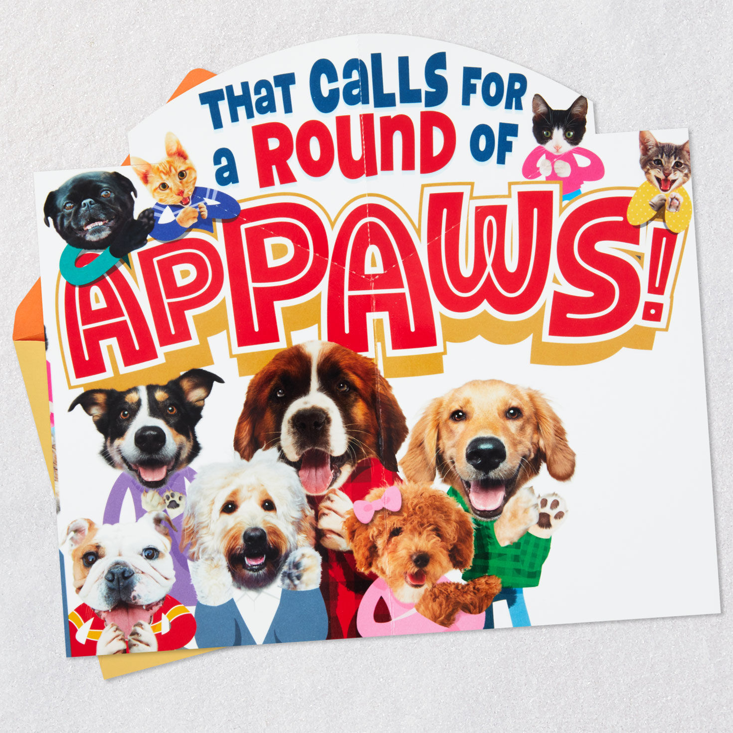 Cats and Dogs Pop-Up Birthday Card Open card with envelope image number 2