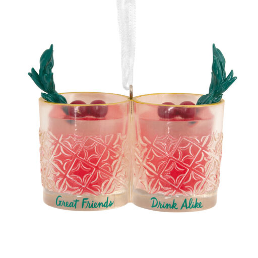Friends Drink Alike Cocktail Glasses Hallmark Ornament, 