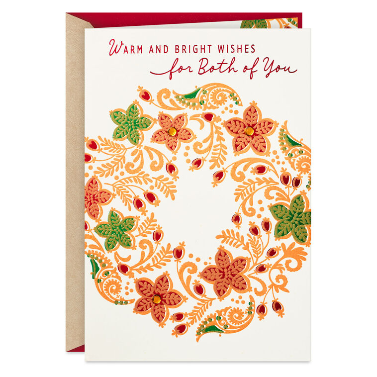 Wonder, Peace and Joy Christmas Card for Both