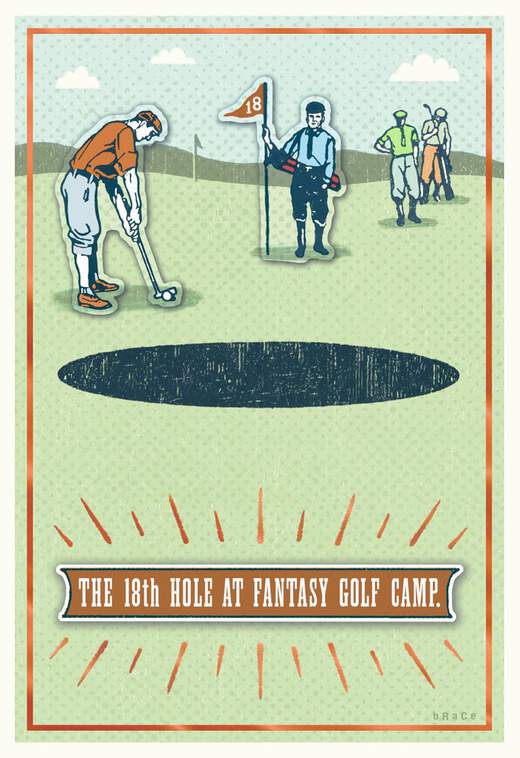 Fantasy Golf Camp Father's Day Card, , large image number 1