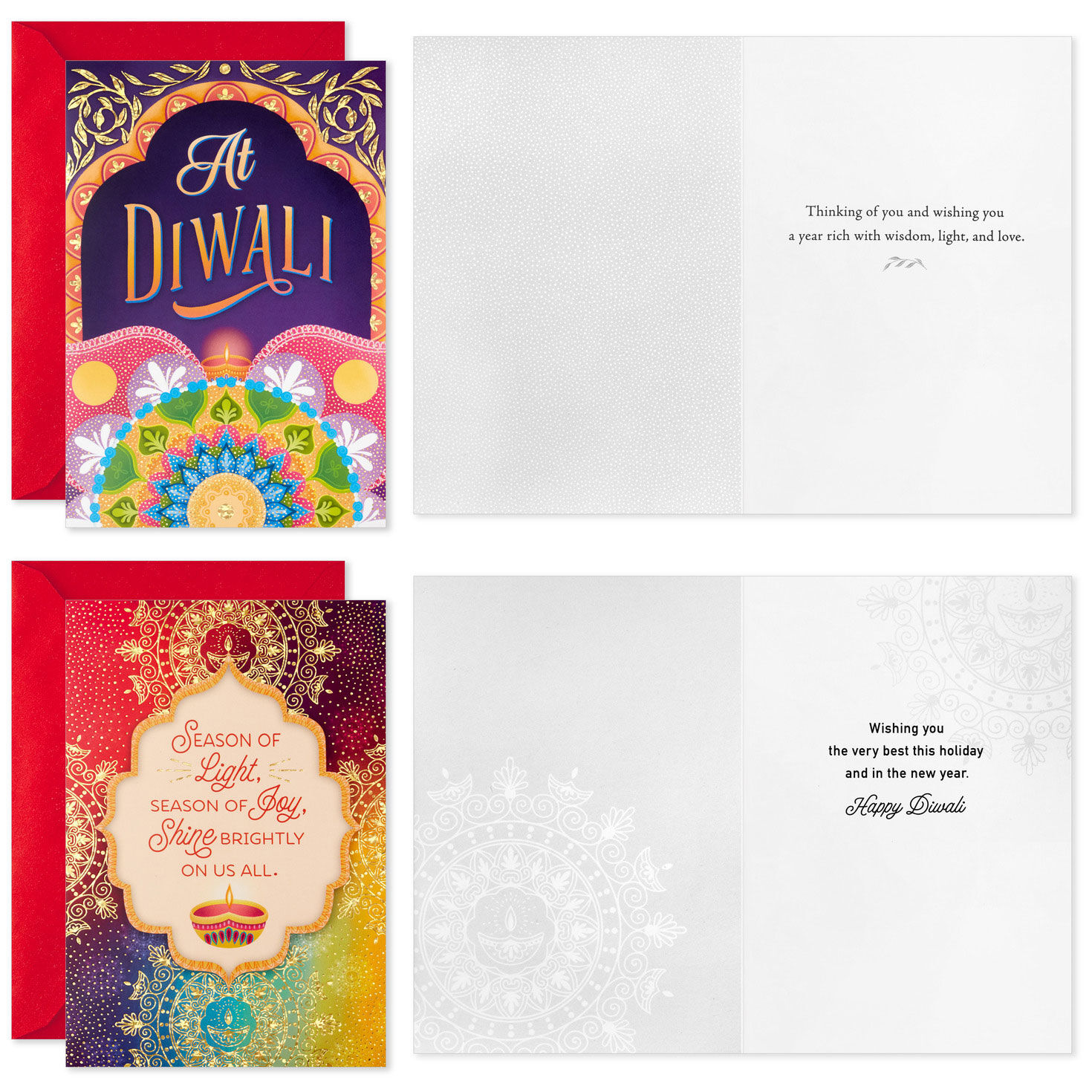 A Celebration of Light and Love Boxed Diwali Cards Assortment, Pack of 16, , large image number 3