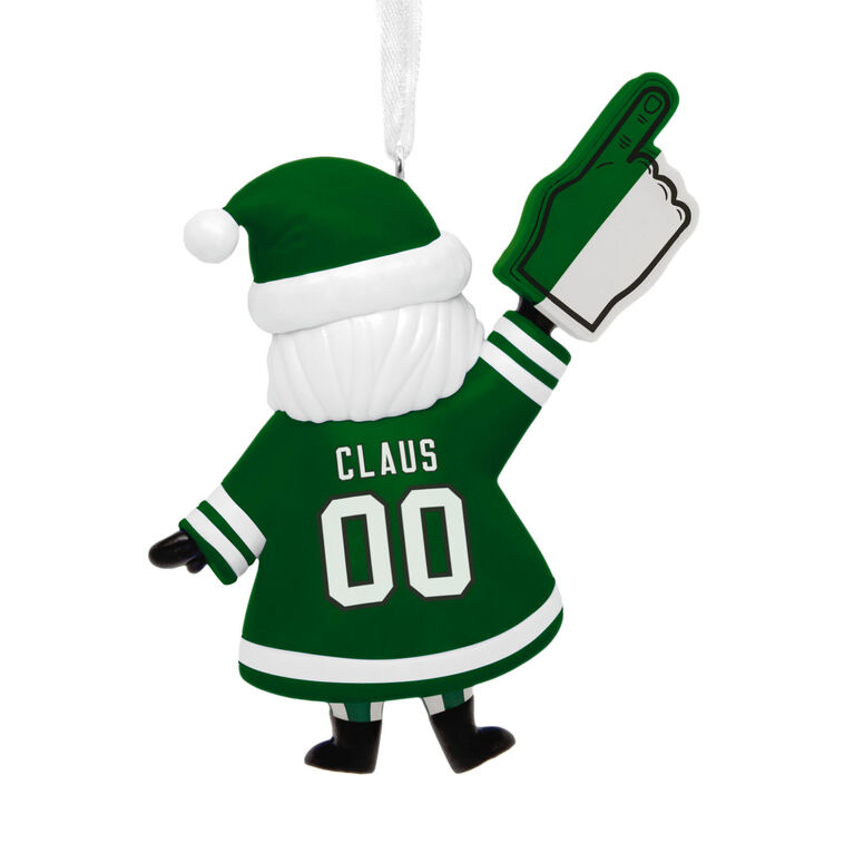 New York Jets Santa Fan Christmas Ornament back image number 6