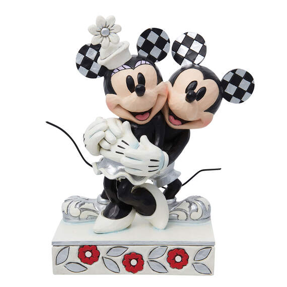Jim Shore Disney 100 Years of Wonder Mickey and Minnie Hugging Figurine, 7.25"