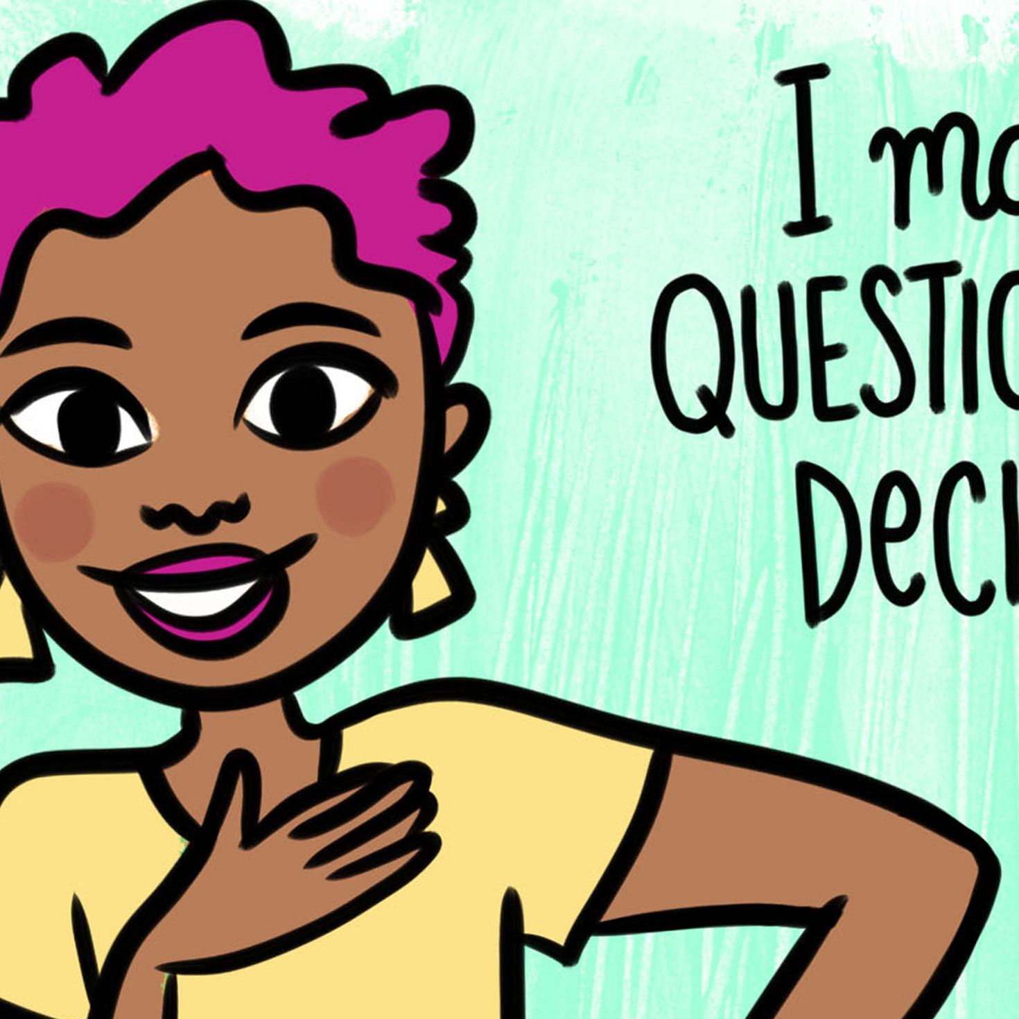 Illustration of Woman Funny Birthday Card Card Front Detail image number 4