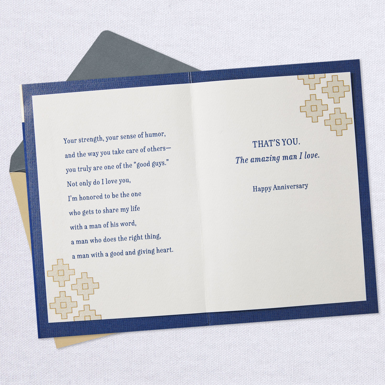 The Amazing Man I Love Anniversary Card for Husband - Greeting Cards ...