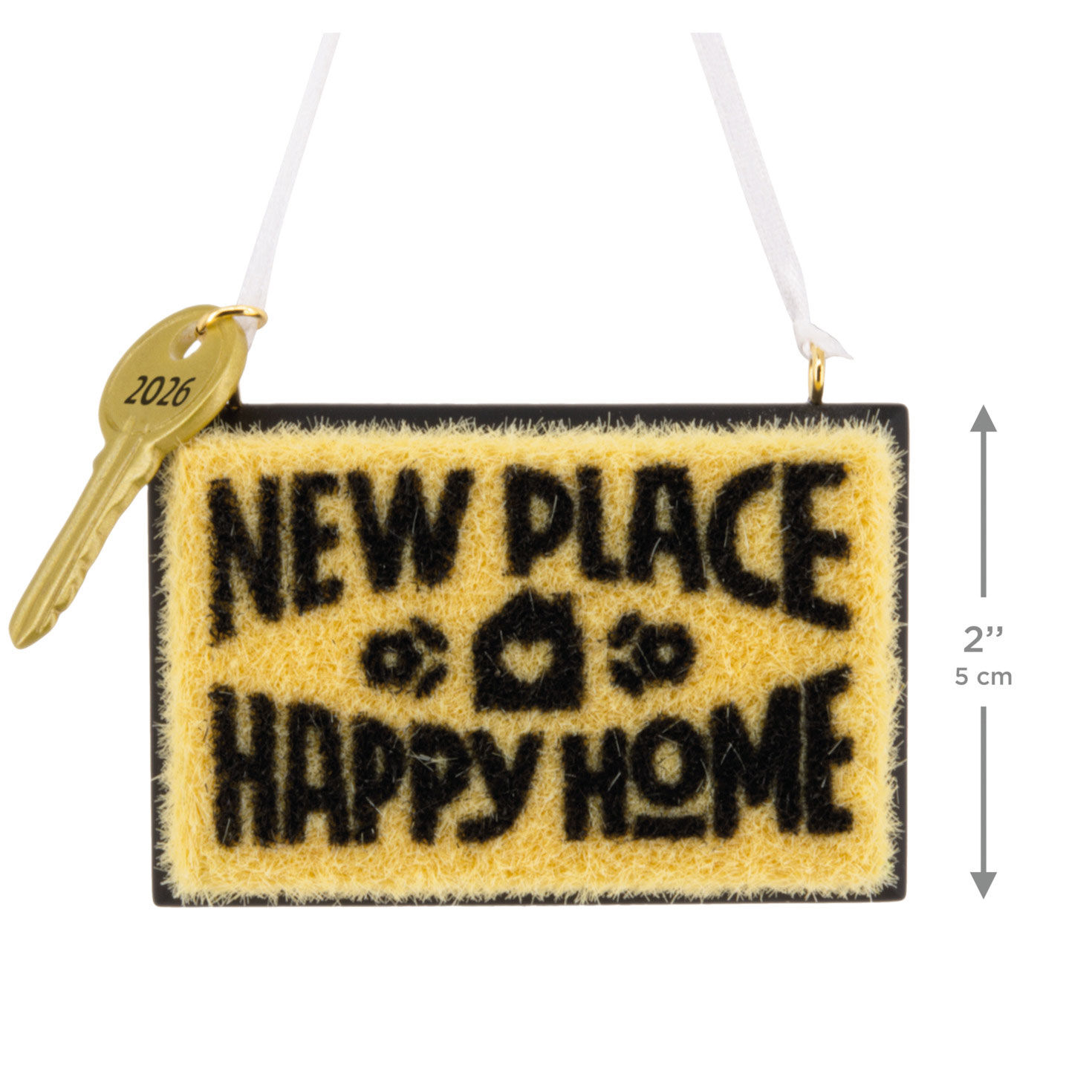 New Place Happy Home Doormat Christmas Ornament measurement image number 3