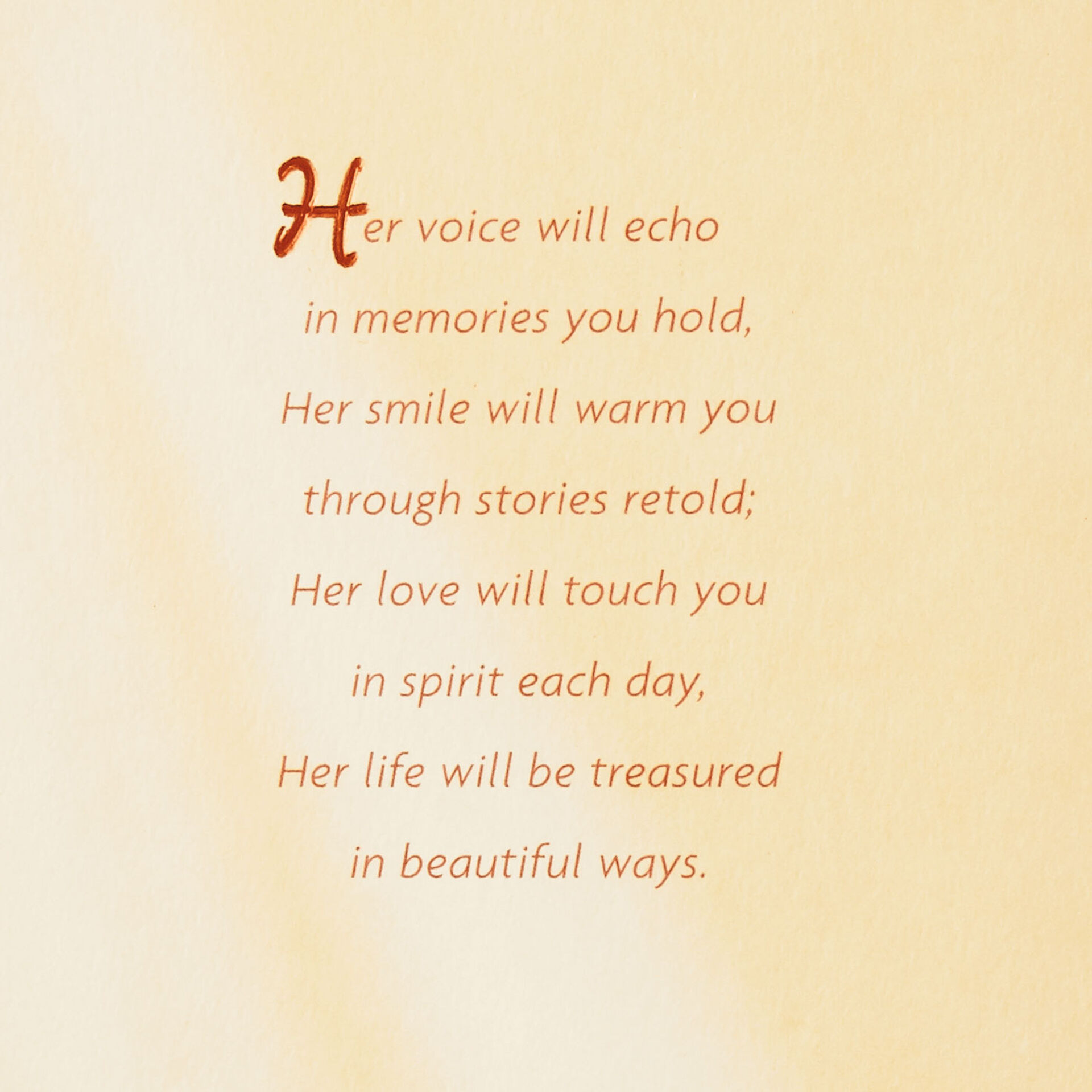 Comforted by Memories Religious Sympathy Card for Loss of Mother