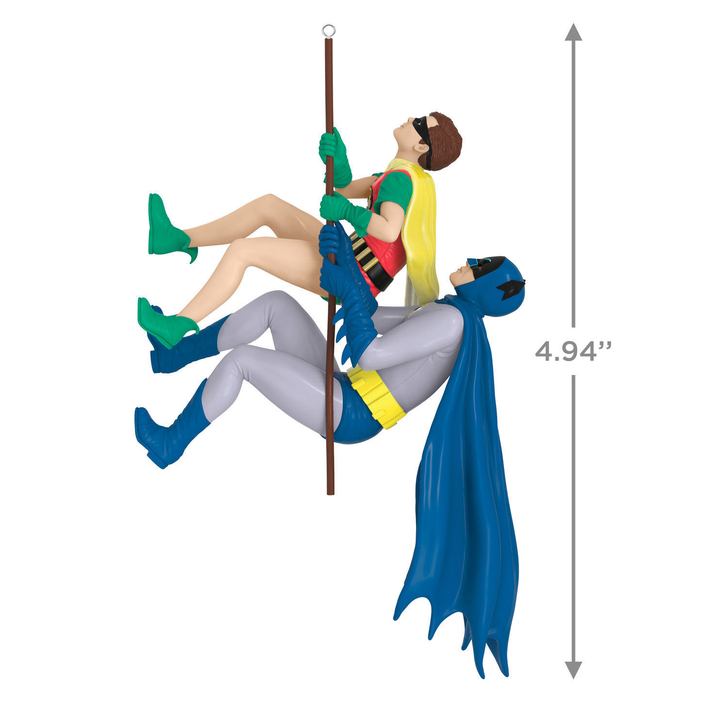 Batman and Robin on Rope Keepsake Ornament measurement image number 3