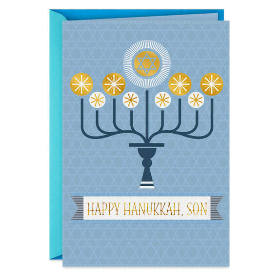 You Warm Our Family Hanukkah Card for Son, , large image number 1