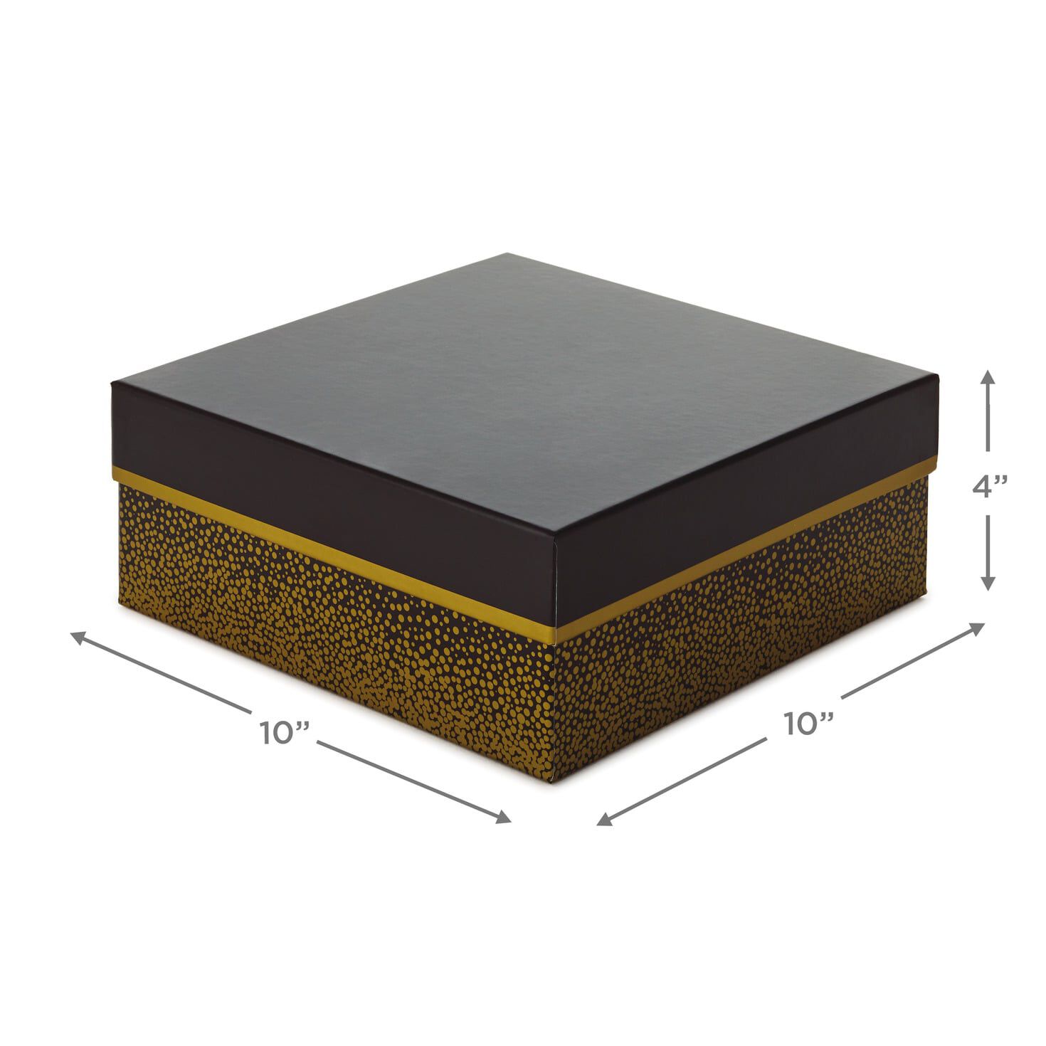 10" Square Champagne Bubbles on Black Gift Box for only USD 9.99 | Hallmark