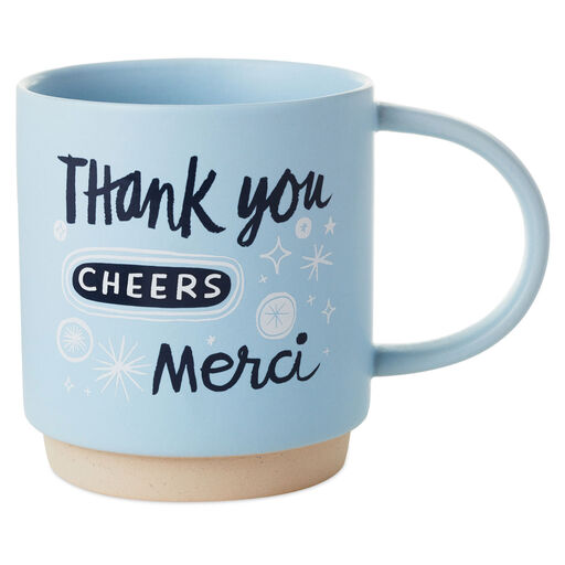 Thank You, Cheers, Merci Mug, 16 oz., 
