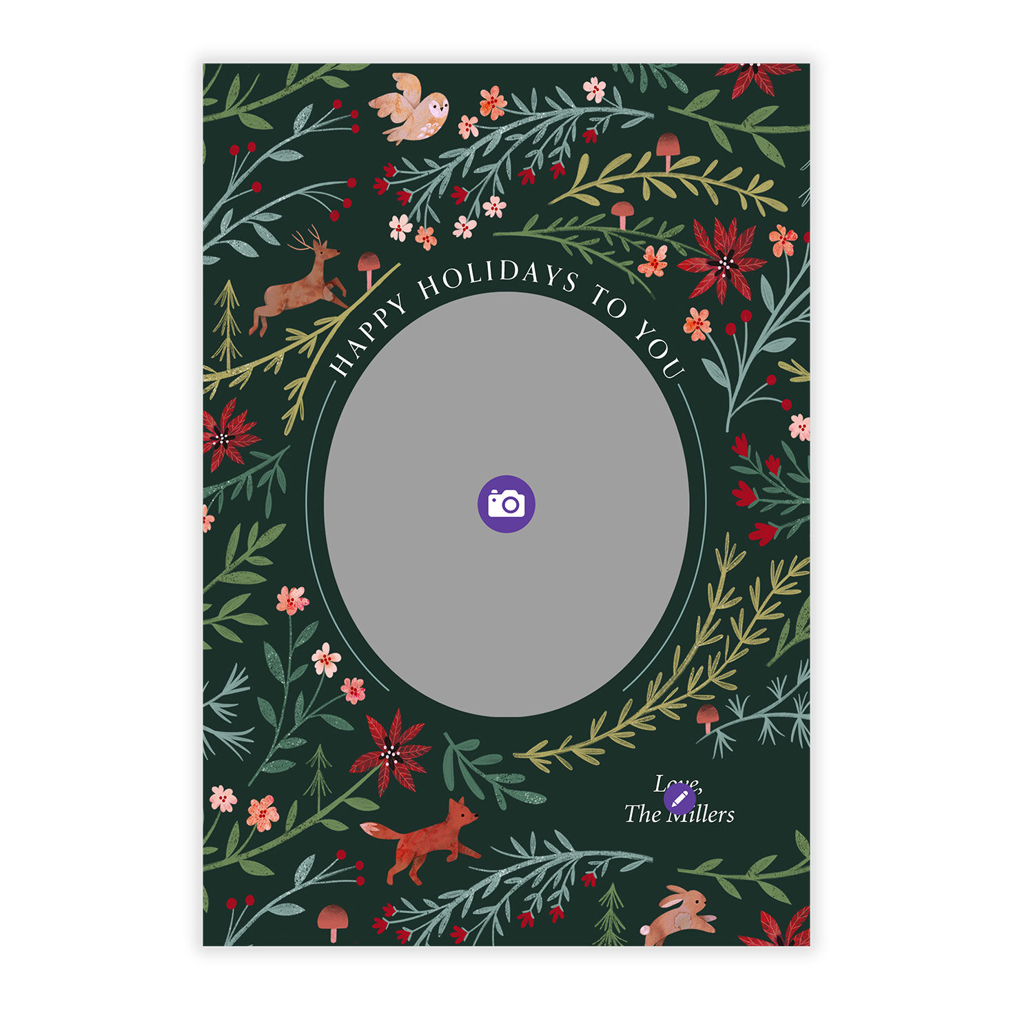 Woodland Tapestry Flat Holiday Photo Card, , large image number 5