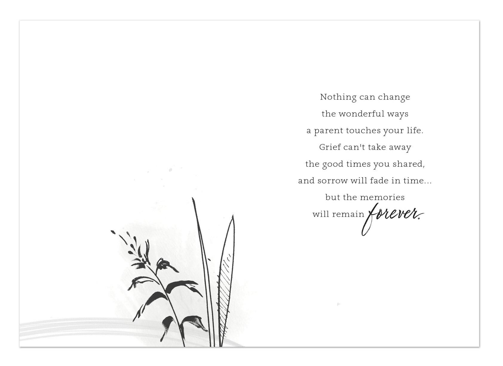 Wonderful Ways of a Parent Sympathy Card