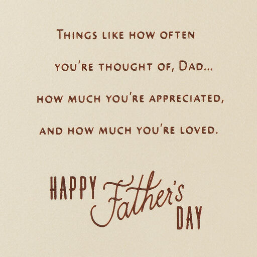 Appreciated and Loved Father's Day Card for Dad, 