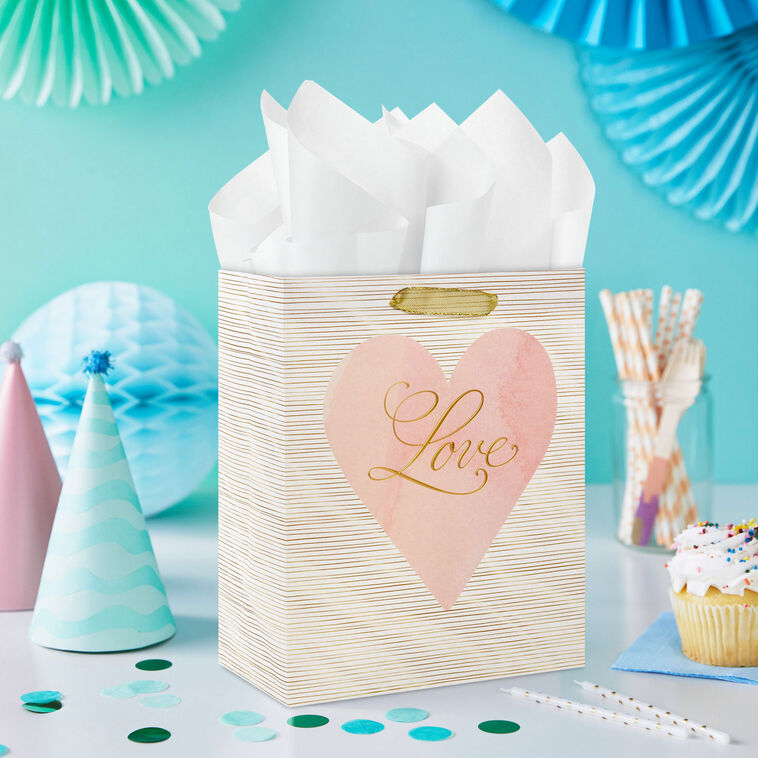 Hearts and Love Medium Gift Bag in use image number 2