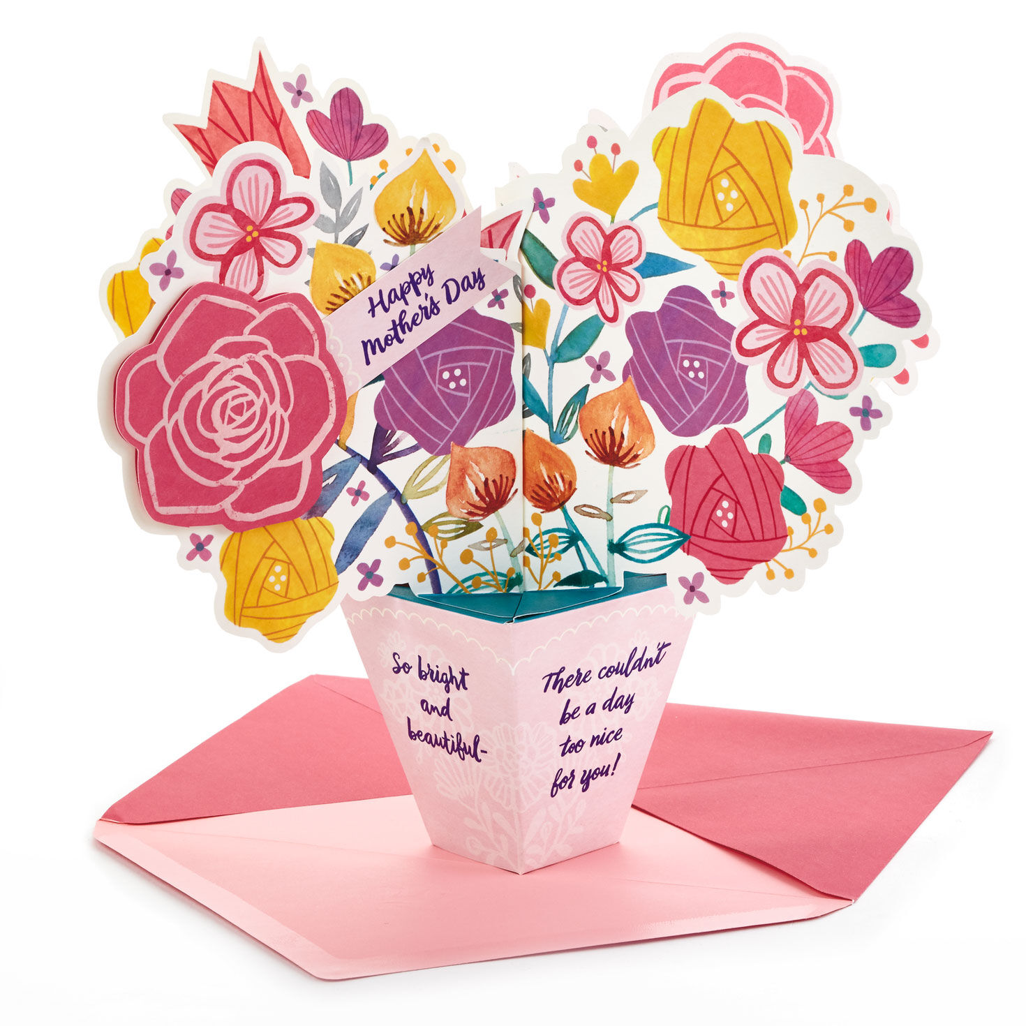 Hallmark Funny Pop Up Mothers Day Card for Mom from All 3D Bouquet 