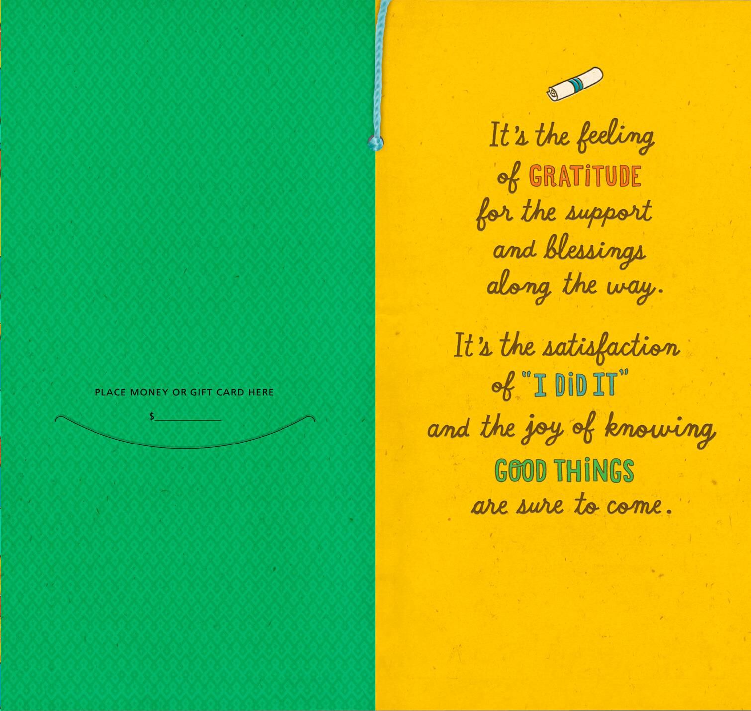 Good Things to Come Money Holder Graduation Card